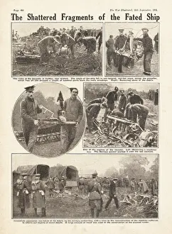 Potters: 1916 War Illustrated Zeppelin raid on Cuffley
