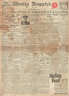 U Boat: 1916 Weekly Dispatch Sinking of P&O liner SS Persia