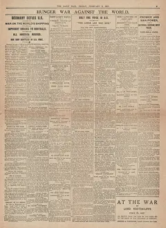 Hetty: 1917 Daily Mail American relations with Germany broken off