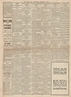 1917 Daily Mail Food Rationing and Poison Plot against PM