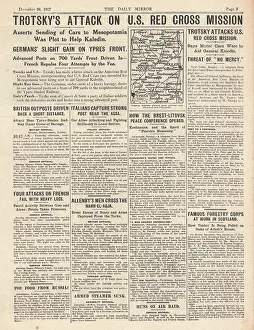 Bolshevists: 1917 Daily Mirror Trotsky attacks Red Cross mission