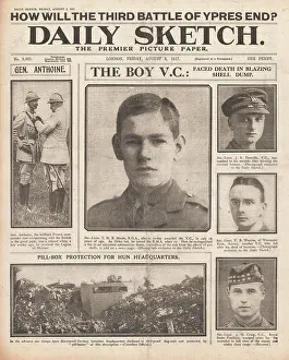 Broadbent: 1917 Daily Sketch Four VC's Awarded