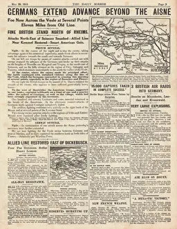 Dickebusch: 1918 Daily Mirror German attack on the Aisne