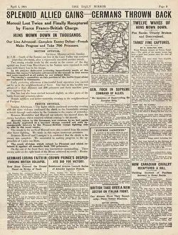 Peronne: 1918 Daily Mirror German Spring Offensive
