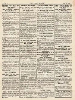 Luftstreitkrafte: 1918 Daily Mirror Gotha raid on Paris