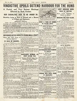 Vindictive: 1918 Daily Mirror Raid on Ostend