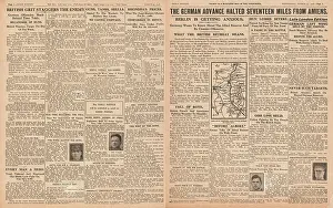 Peronne: 1918 Daily Sketch German Spring Offensive