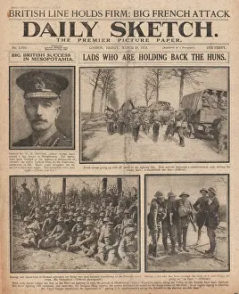 Peronne: 1918 Daily Sketch German Spring Offensive