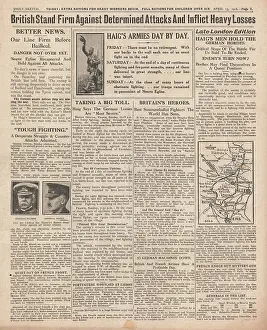 Peronne: 1918 Daily Sketch German Spring Offensive