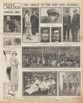 Fein: 1918 Daily Sketch Irish rebels rounded up