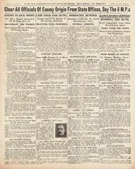 Kaiserslautern: 1918 Daily Sketch MPs call for internment of Germans