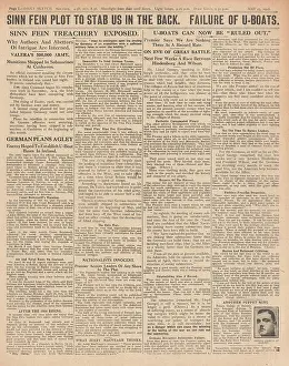 Macbride: 1918 Daily Sketch Sinn Fein plot against Britain