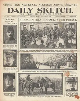 Denain: 1918 Daily Sketch Surrender of Turkey