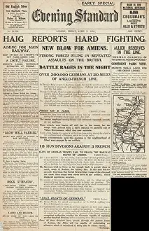 Seige: 1918 Evening Standard Heavy fighting on the Western Front