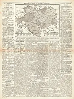 Enver: 1918 The Times page 4 The Dissolution of Austria-Hungary