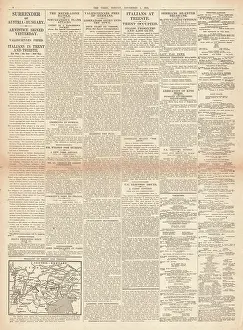 Enver: 1918 The Times page 8 Surrender of Austro-Hungary