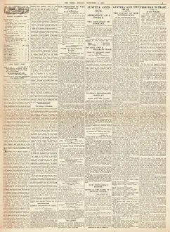 Enver: 1918 The Times page 9 Surrender of Austro-Hungary