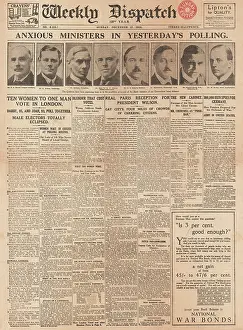 Boner: 1918 Weekly Dispatch front page UK General Election