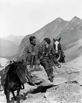 Dude: 1920s 1930s Couple Sitting On
