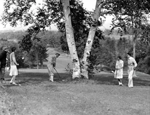 Pittsfield: 1920s 1930s Group Of Golfers Under