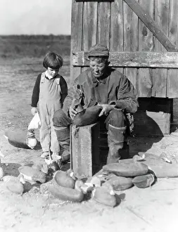 Grandparent: 1920s 1930s Small Boy Watching