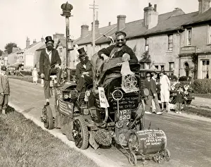 Privilege: 1920s carnival float - a car entitled The Idle Rich