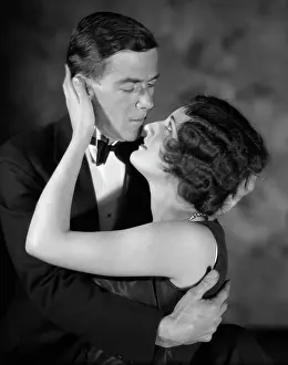 Classy: 1920s Embracing Romantic Couple