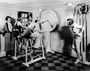 Pedaling: 1920s Group 4 Women One Man