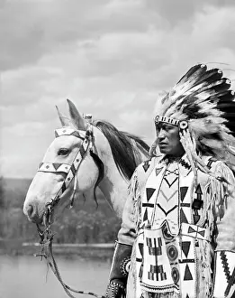 Stoney: 1920s - Portrait Native American Indian Chief