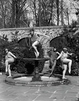 Flagstone: 1920s Sprites Dancing In Fountain
