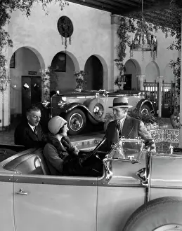 Dealership: 1920s Woman In Driver'S Seat Of