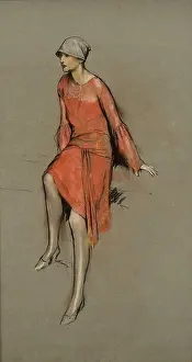 John Noott Galleries: 1920s woman, possibly by Lewis Baumer
