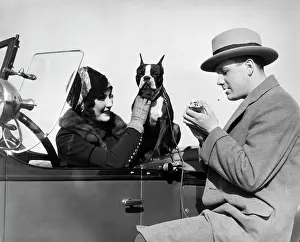 Convertibles: 1920s Woman Sitting In Driver'S