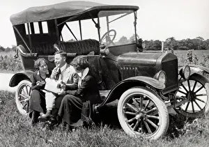 Lizzie: 1920s Two Women & One Man Sitting