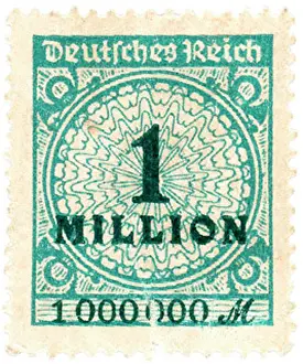 Reichmark: 1922 One Million Reichmark stamp