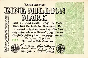 Reichsmark: 1923 Reichsbanknote One Million mark note