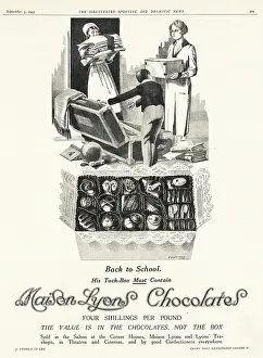 Confectionaries: 1925 UK Magazine Maison Lyons Advert
