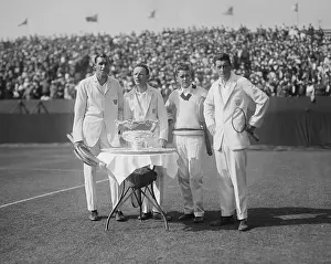 Tilden: 1926 American Davis Cup team with their Trophy