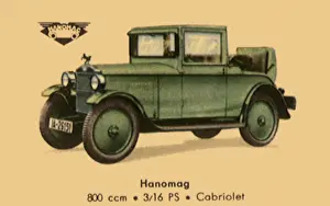 Hanomag: 1928 Hanover Hanomag 800 ccm Cabriolet