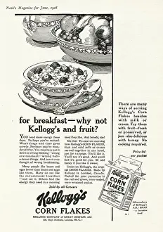 Cornflakes: 1928 UK Magazine Kellogs Cornflakes Advert