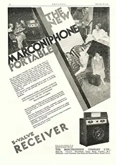 Marconiphone: 1928 UK Magazine Marconiphone Receiver Ad