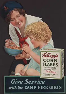 Flakes: 1929 advertisement for Kelloggs Corn Flakes
