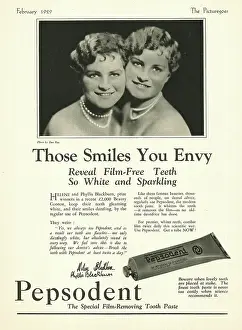 Gums: 1929 UK advert Pepsodent tooth paste