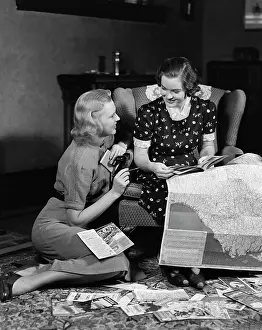 Brochures: 1930s 1940s Two Women Reading