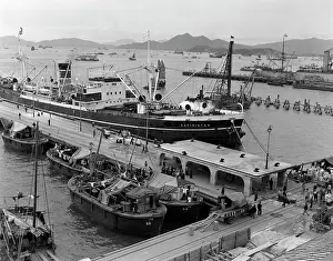 Kowloon: 1930s Busy Dock Kowloon Harbor