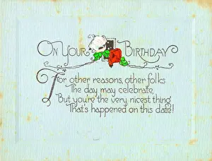 Lucinda Moore: 1930s child's birthday card