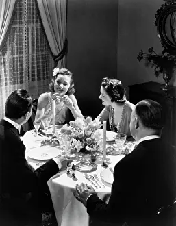 Cam001: 1930s Two Couples Formal Dinner