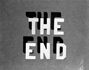 Burlap: 1930s The End Retro Movie Title