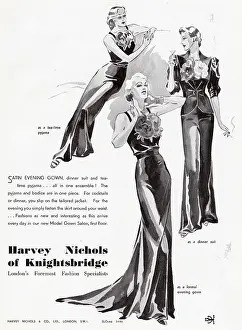 Satin: 1930s fashion - Harvey Nichols advertisement