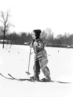 Snowsuit: 1930s Girl Wool Hat & Snowsuit